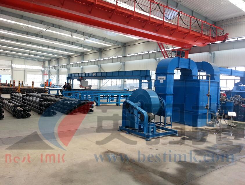 我公司为山东某钻杆企业提供的管加工后套生产线试生产成功。